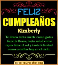 Frases de Cumpleaños Kimberly